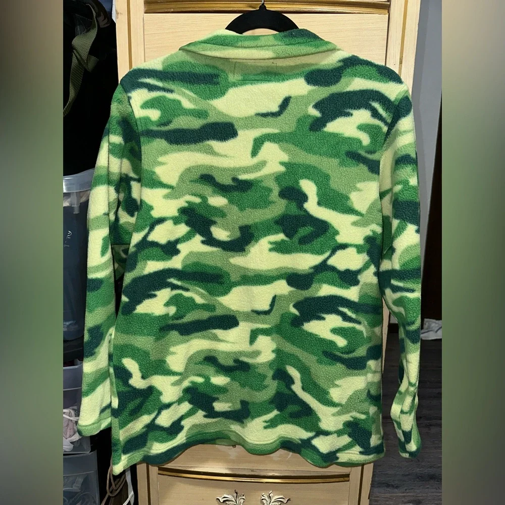 Cabela's Bass Pro Shops Kids Youth Sherpa Camo Zip Up Outdoor Jacket Coat
